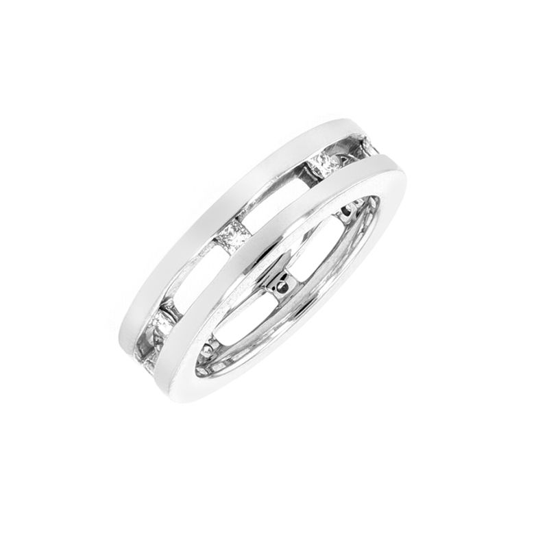 Bague diamants tour complet 0.48 carat or blanc 7.34g Comme neuf -  reconditionné disponible sur Gemme Les Bijoux